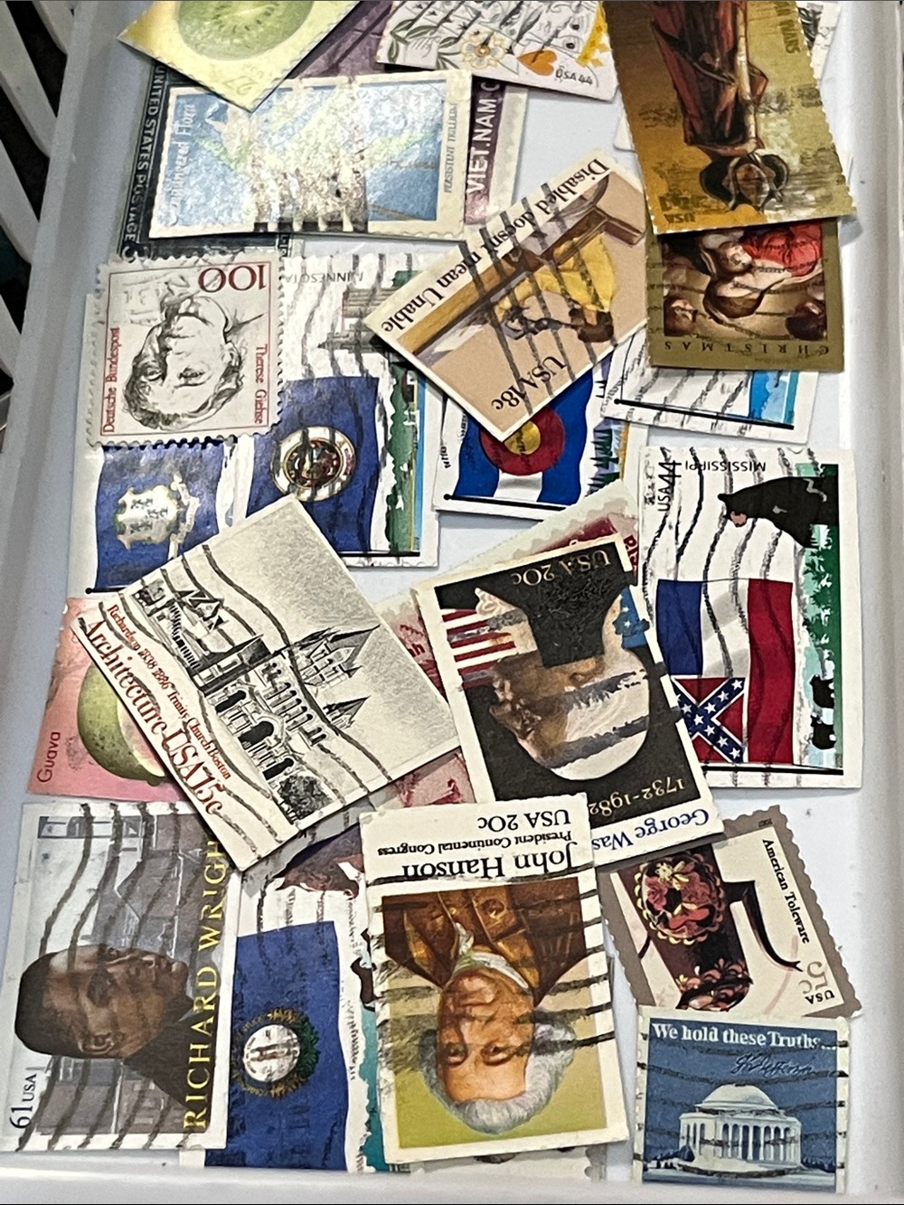 Multicolor Postage Stamp Assortment for Home Office Shipping Supplies
